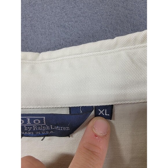 Vintage Polo Ralph Lauren Jacket Mens XL White Harrington Made USA Cotton 90s - Picture 5 of 15